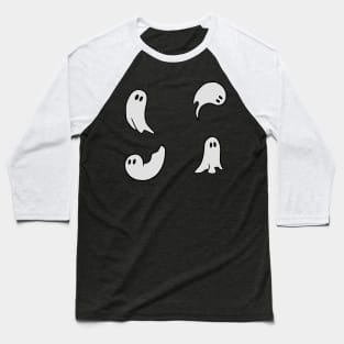 Adorable Ghost Quartet, Cute Ghost Design Baseball T-Shirt